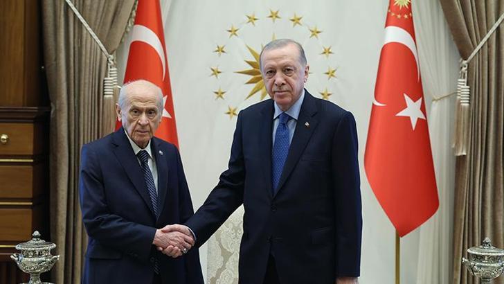 Cumhurbaşkanı Erdoğan, Bahçeli'yi kabul etti