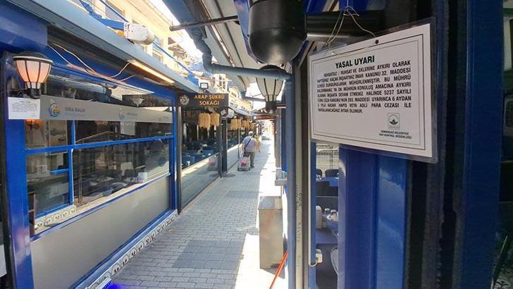 Bursa’nın tarihi Arap Şükrü Sokağı’ndaki 11 işletme mühürlendi