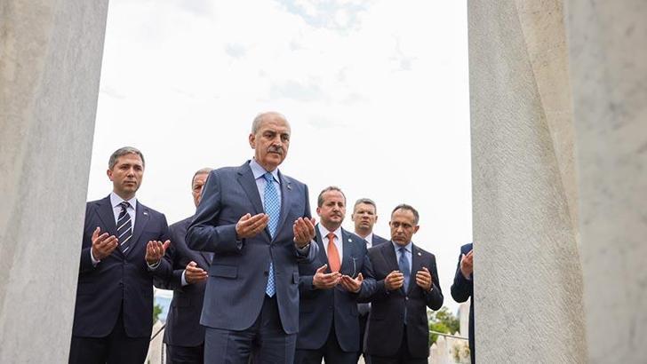 TBMM Başkanı Kurtulmuş, Aliya İzzetbegoviç'in kabrini ziyaret etti