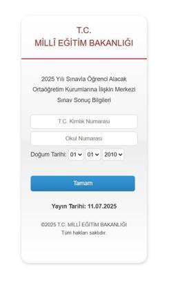 LGS sınav sonuçları açıklandı; 719 öğrenci tam puan aldı