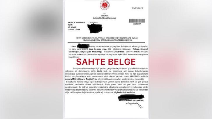 Ankara Cumhuriyet Başsavcılığı'ndan sahte belgeyle dolandırıcılığa karşı uyarı