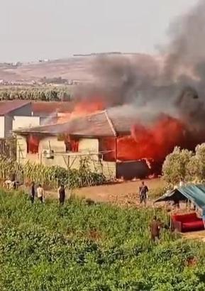 Reyhanlı’da ev yangını