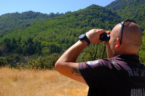 Datça'da gönüllü ekiplerden orman yangınlarına karşı gözlem çalışması