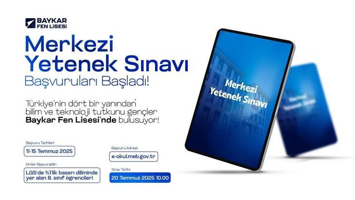 Baykar Fen Lisesi yeni eğitim öğretim yılı için öğrenci alımına başladı