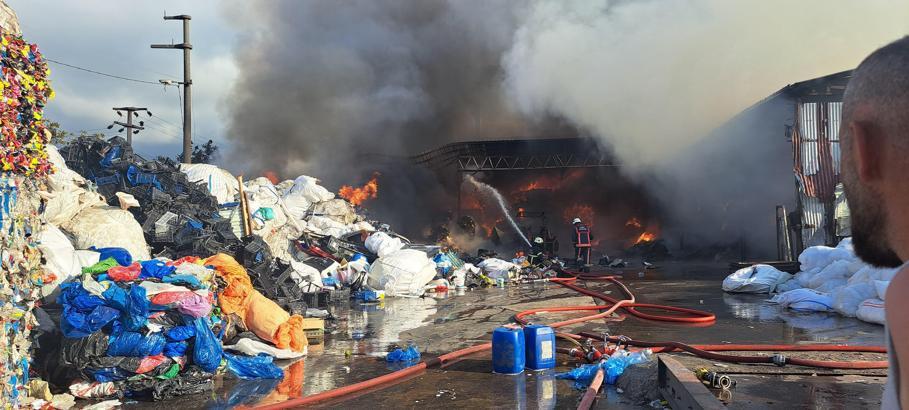 Ordu’da geri dönüşüm tesisinde yangın