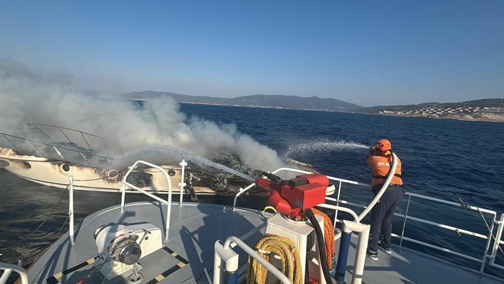 Bodrum’da motoryatta yangın / Ek fotoğraflar