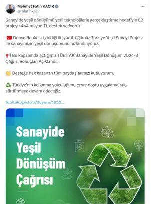 Bakan Kacır: 62 projeye 444 milyon lira destek veriyoruz