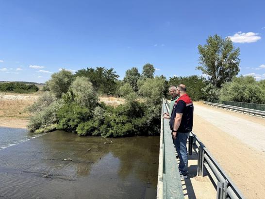 Edirne Tarım ve Orman Müdürü Bayazıt’tan Tunca Nehri'nde inceleme