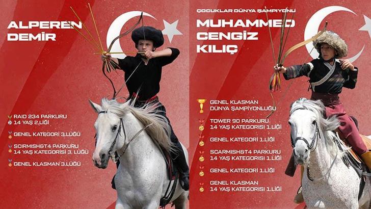 Türkiye, Dünya Çocuklar Atlı Okçuluk Şampiyonası’nda ikinci oldu