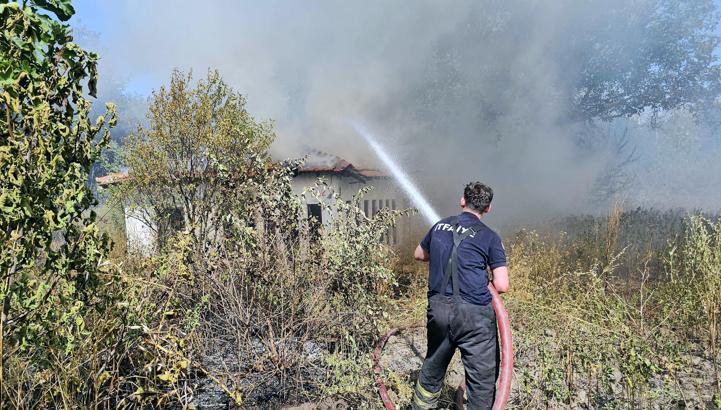 Edirne'de anız yangını; kara yolu kapatıldı / Ek fotoğraflar