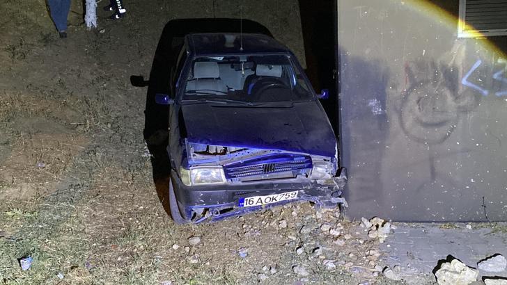 Bursa'da otomobil şarampole düştü; sürücü kazayı yaralanmadan atlattı