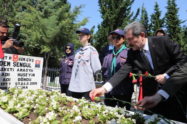 Samsun’da 15 Temmuz’da şehitlikler ziyaret edildi