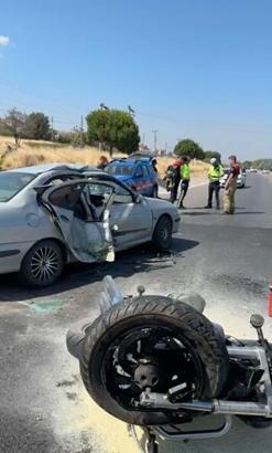 Çanakkale'de otomobille motosiklet çarpıştı: 6 yaralı