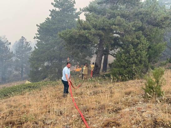 Konya'daki orman yangını 2'nci gününde  (2)