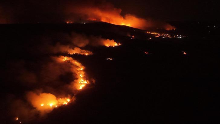 Tekirdağ'da orman yangını; alevler Çanakkale sınırına geçti/ Ek fotoğraflar