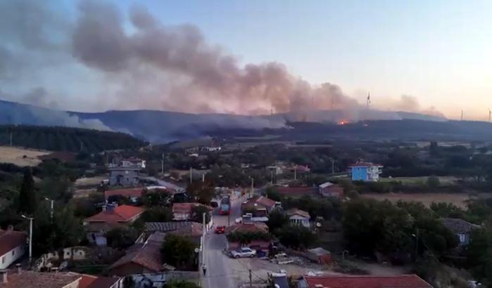 Tekirdağ'daki orman yangını 2'nci gününde