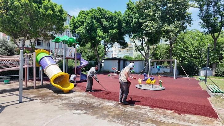 Serik'te parklarda yenilik