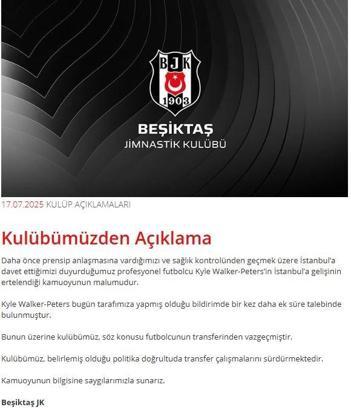 Beşiktaş, Kyle Walker-Peters'in transferinden vazgeçti