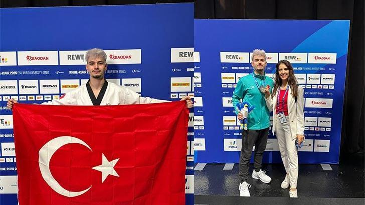 Milli tekvandocu Muhammed'den gümüş madalya