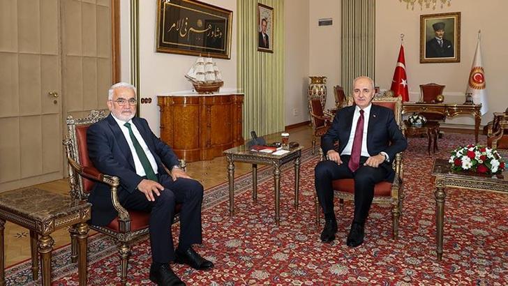 TBMM Başkanı Kurtulmuş, HÜDA PAR Genel Başkanı Yapıcıoğlu'nu kabul etti