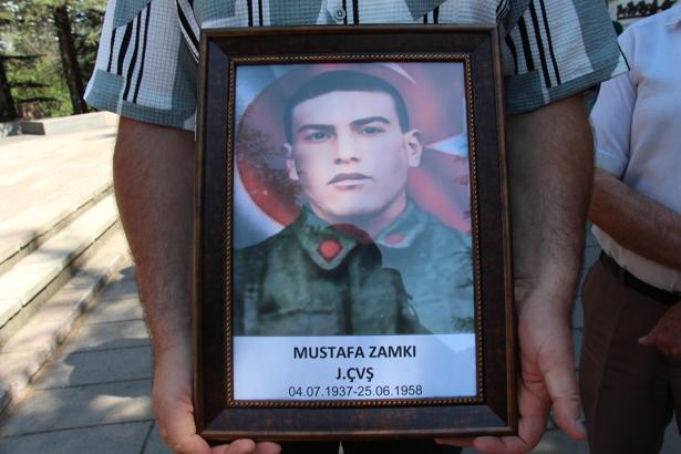 Şehit Mustafa Zamkı'nın naaşı 67 yıl sonra memleketi Çankırı'ya getirilip, defnedildi