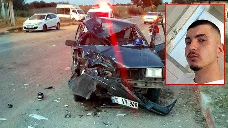 Otomobille çarpışan motosikletin sürücüsü Kasım Efe öldü