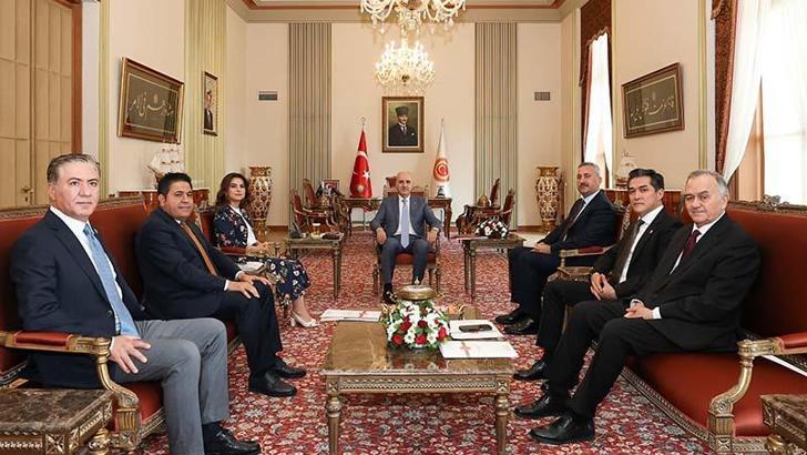 TBMM Başkanı Kurtulmuş, siyasi partilerin grup başkanvekillerini kabul etti