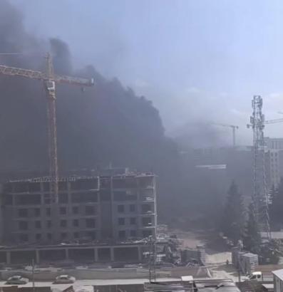 Hatay'da şantiyede çıkan yangın büyümeden söndürüldü