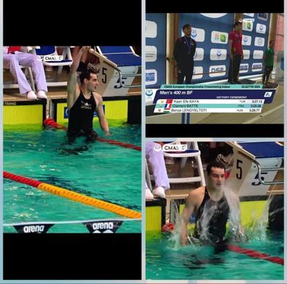 Paletli Yüzme Milli Takımı'nda Kaan Efe Kaya ve Derin Toparlak'tan madalya geldi