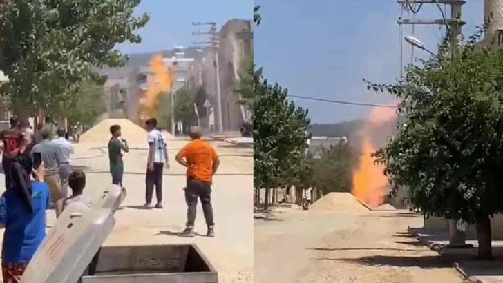 Kilis'te doğal gaz borusu patladı