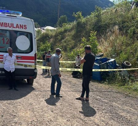 Ordu’da 'patpat' devrildi, 1 ölü