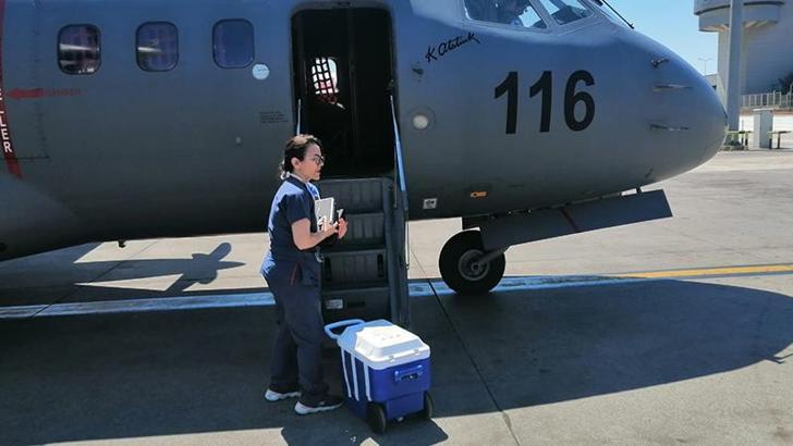 Kalp grefti, Hava Kuvvetleri'ne ait uçakla İzmir'e ulaştırıldı