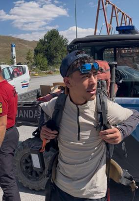 Erciyes’te mahsur kalan dağcı kurtarıldı