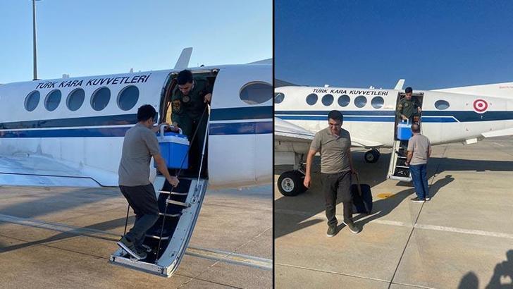 Kalp grefti, Kara Kuvvetleri'ne ait uçakla İstanbul'a ulaştırıldı