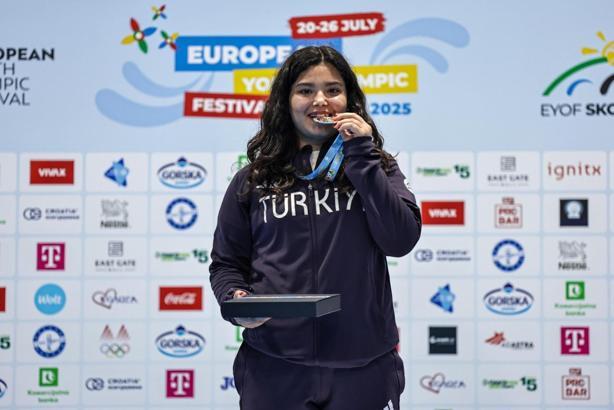 Ezginur Türkmen, Avrupa Gençlik Olimpik Yaz Festivalinde altın madalya kazandı