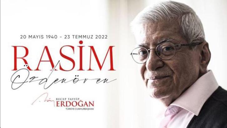 Cumhurbaşkanı Erdoğan, Rasim Özdenören'i andı