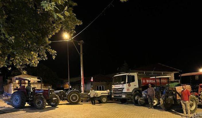 Bursa’da ekipler ve gönüllüler, sınıra yaklaşan yangın nedeniyle teyakkuzda