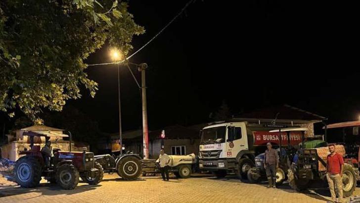 Bursa’da ekipler ve gönüllüler, sınıra yaklaşan yangın nedeniyle teyakkuzda