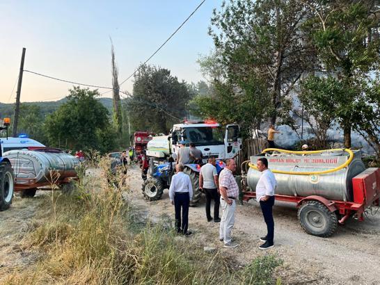 Mudurnu'da atıl kümeste çıkan yangın ormana sıçradı; alevler büyümeden söndürüldü