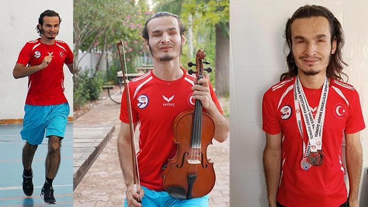 Görme engelli Ragıp Ali hem spor hem müzik kariyerinde kalıcılığı hedefliyor