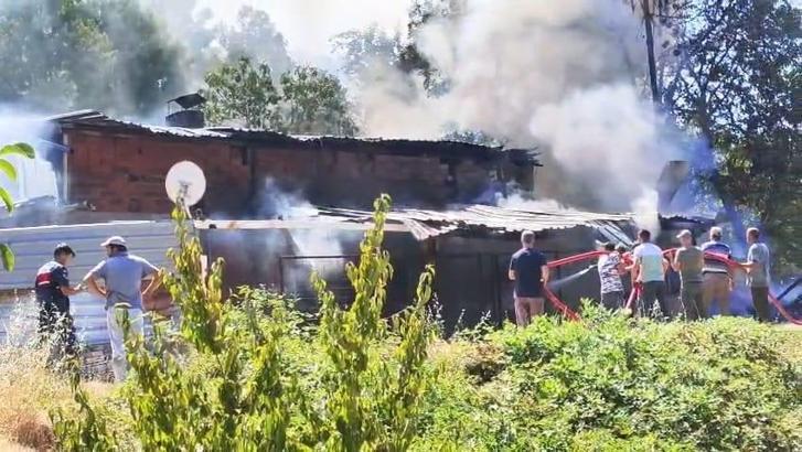 Bahçedeki fırında çıkan yangında ev sahibi yaralandı