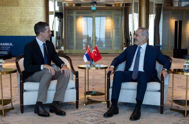 İstanbul- Bakan Hakan Fidan, Sırbistan Dışişleri Bakanı Marko Duric ile bir araya geldi