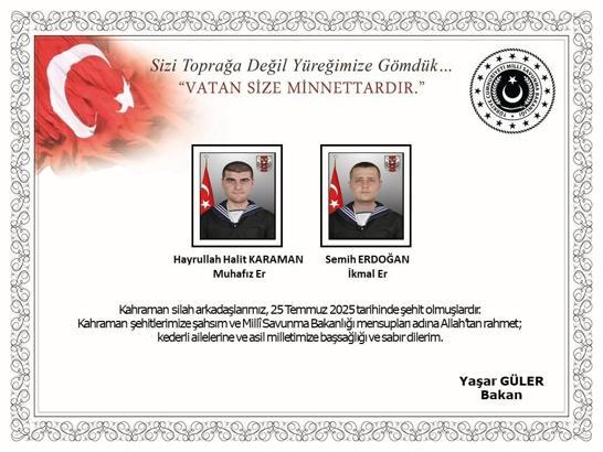 MSB: İskenderun'da yüksek ateş şikayetiyle tedaviye alınan 2 asker şehit oldu (3)