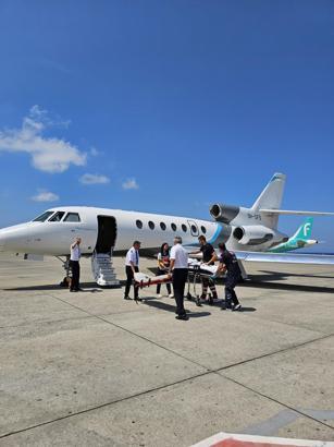 Tayland'dan İngiltere'ye nakledilen hastaya Trabzon'da oksijen ikmali