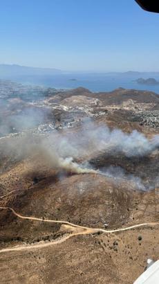 Bodrum’da ot yangını