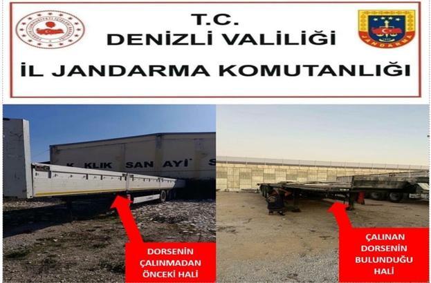 Denizli'den çalınan TIR dorsesi Konya'da bulundu; 1 tutuklama