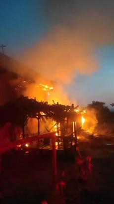 Korkuteli'de ev yangını