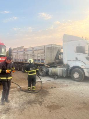 Mardin'de TIR'ın yakıt deposu patladı:  7 yaralı