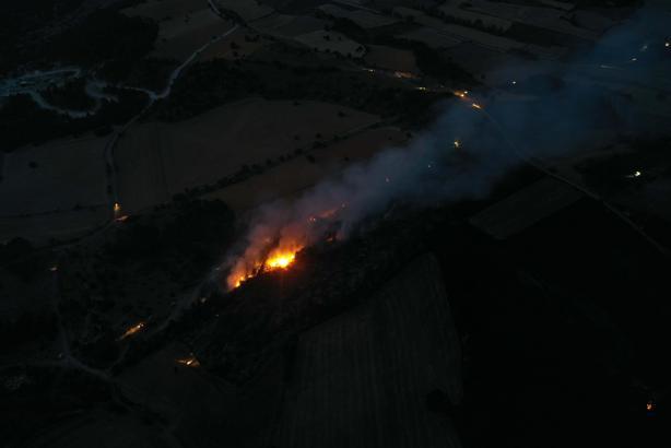 Kütahya’daki orman yangınında 6 hektar alan zarar gördü