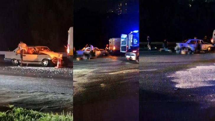 Küçükçekmece'de otomobil, İETT yol bakım aracına çarptı: 1'i ağır 5 yaralı